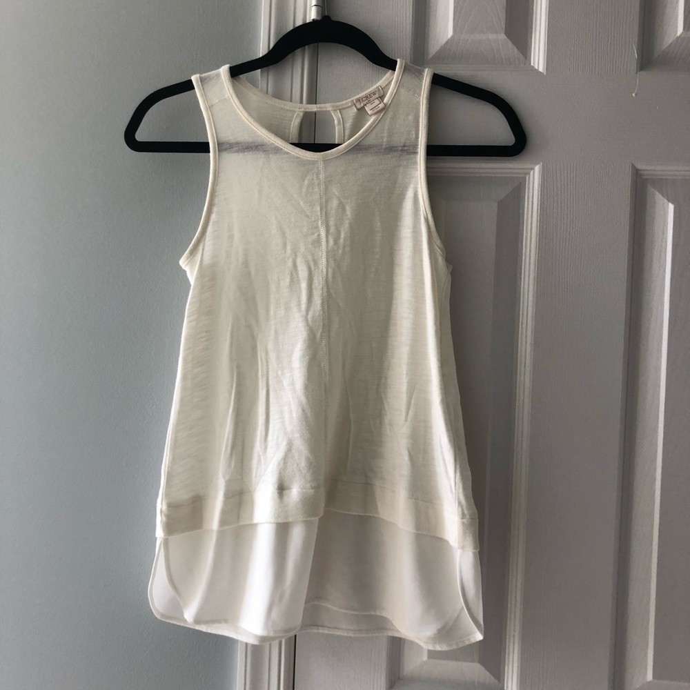 Host Pick J. Crew White Top With Flutter Bottom - image 1